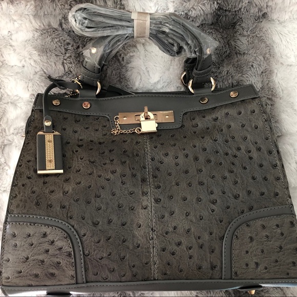 Elegant Gray Shoulder Bag - Picture 1 of 8